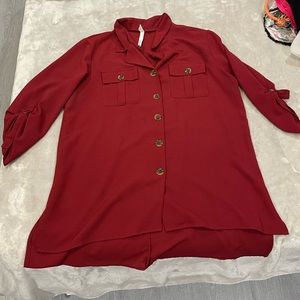 Buttoned up long sleeve blouse